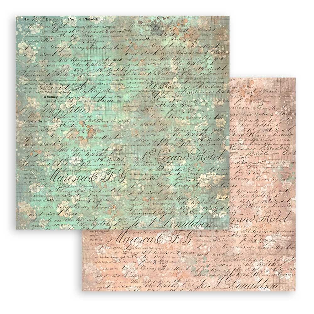 Stamperia Maxi Backgrounds Selection Double-Sided Paper Pad - 12x12 - Brocante Antiques