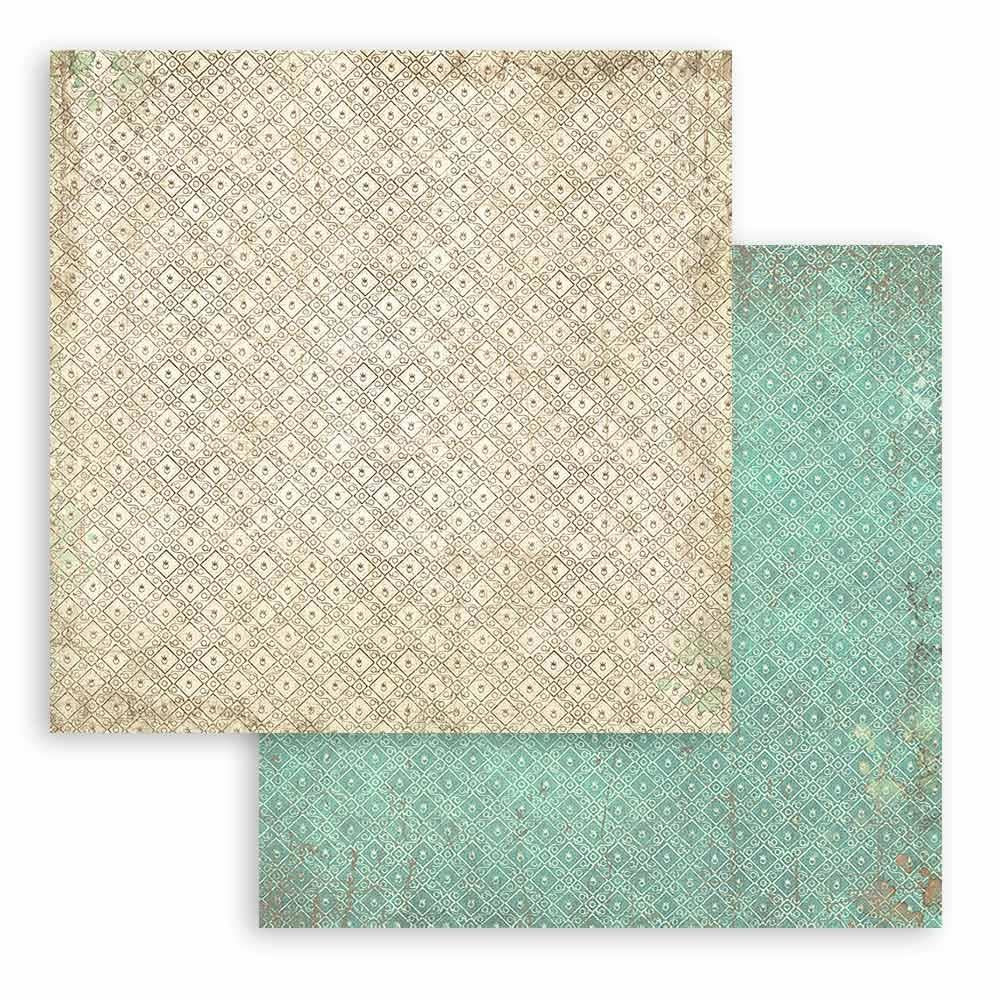 Stamperia Maxi Backgrounds Selection Double-Sided Paper Pad - 12x12 - Brocante Antiques