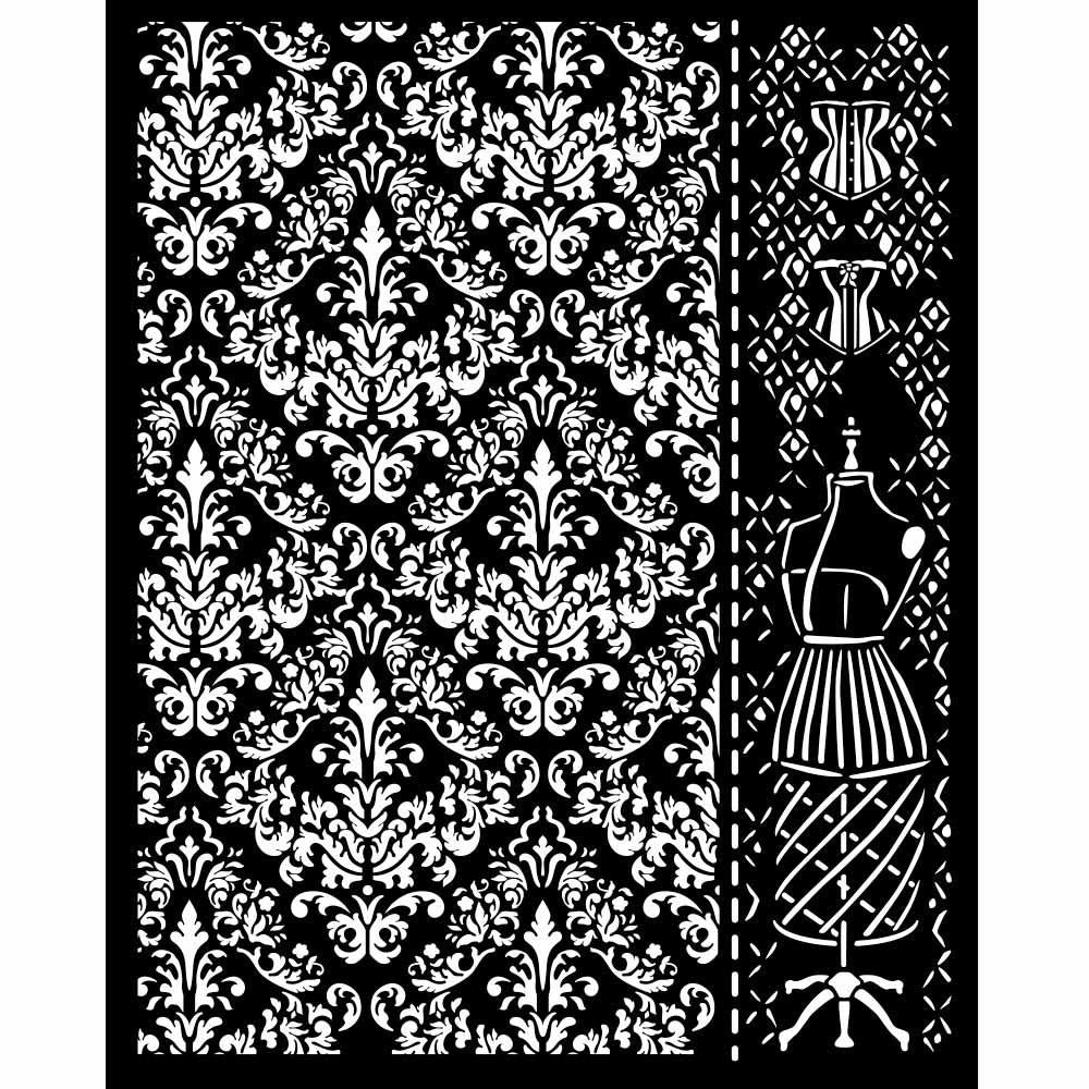 Stamperia Stencil 20cm x 25cm - Brocante Antiques Mannequin