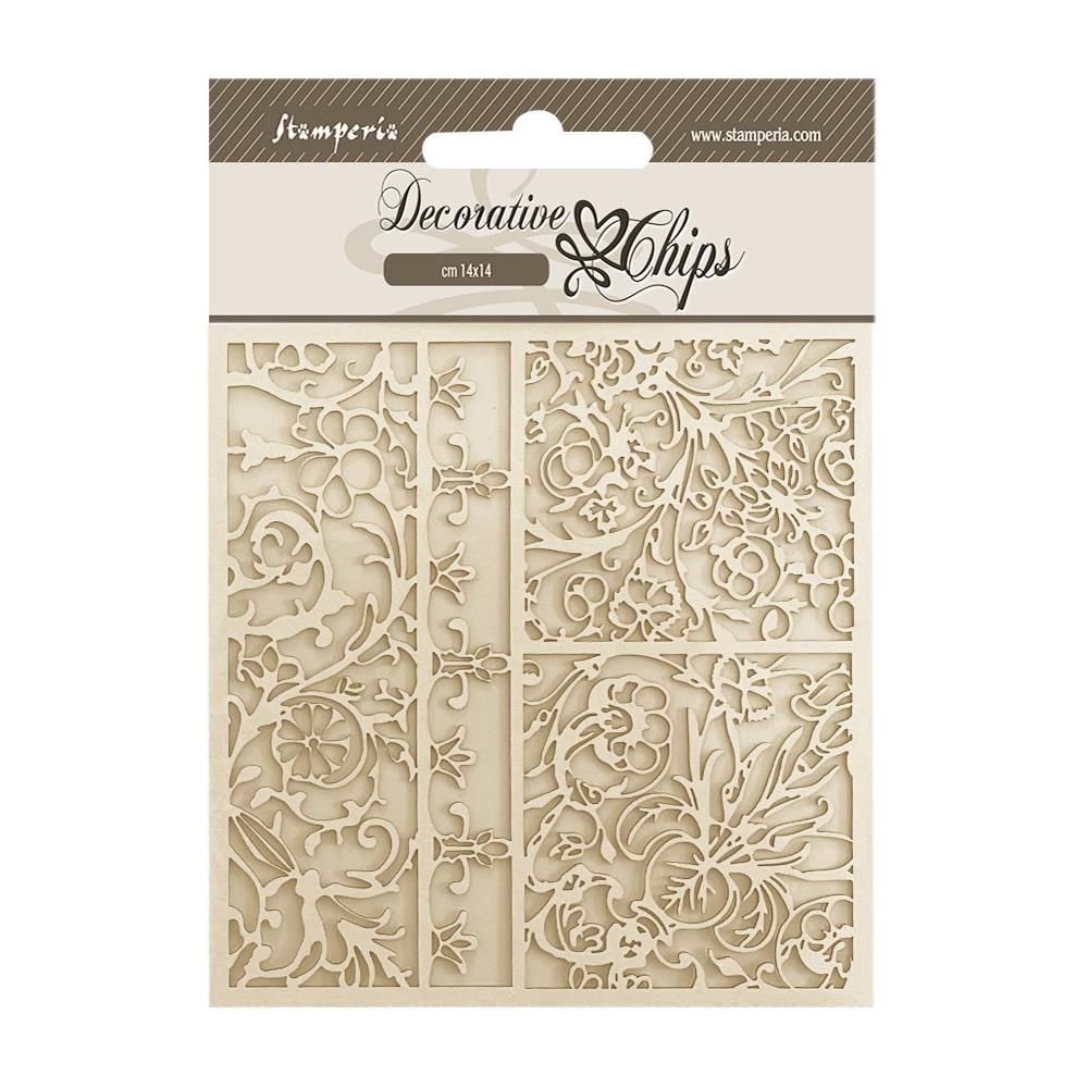 Stamperia Decorative Chips - Brocante Antiques Patterns
