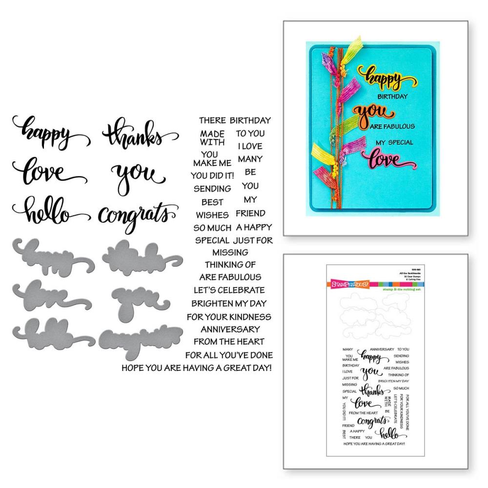 Spellbinders Stamp & Die Set - All The Sentiments