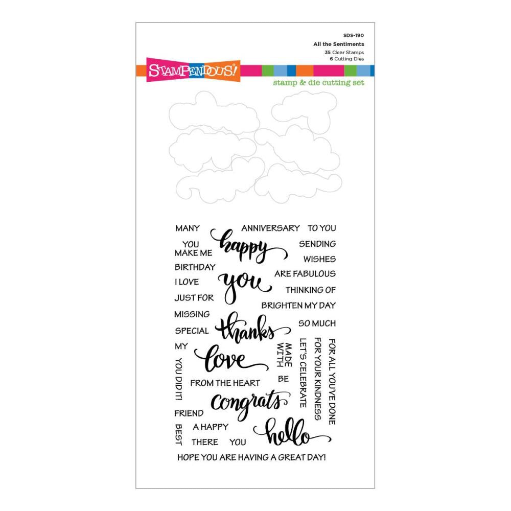 Spellbinders Stamp & Die Set - All The Sentiments