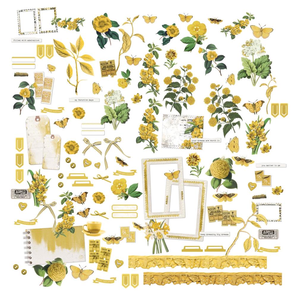 49 And Market - Mini Laser Cut Outs - Color Swatch: Ochre