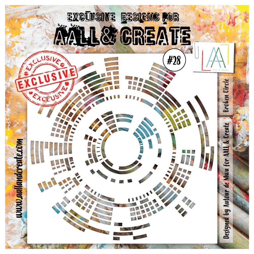 AALL And Create Stencil 6x6 - Vortex Broken Circle