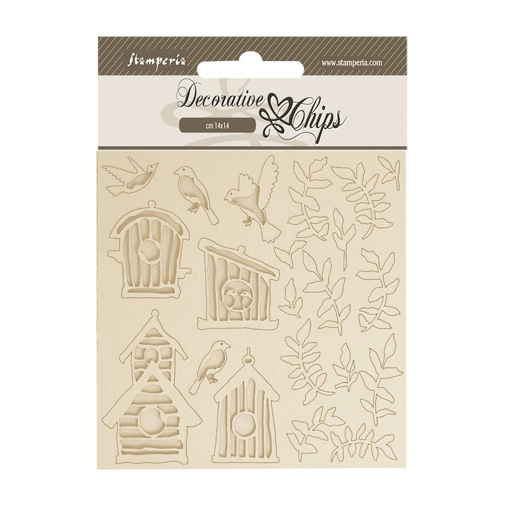 Stamperia Decorative Chips - Garden Nests