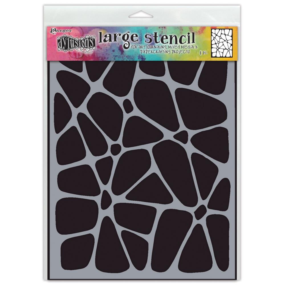 Dyan Reaveley Dylusions Stencils 9x12 - Crazy Paving