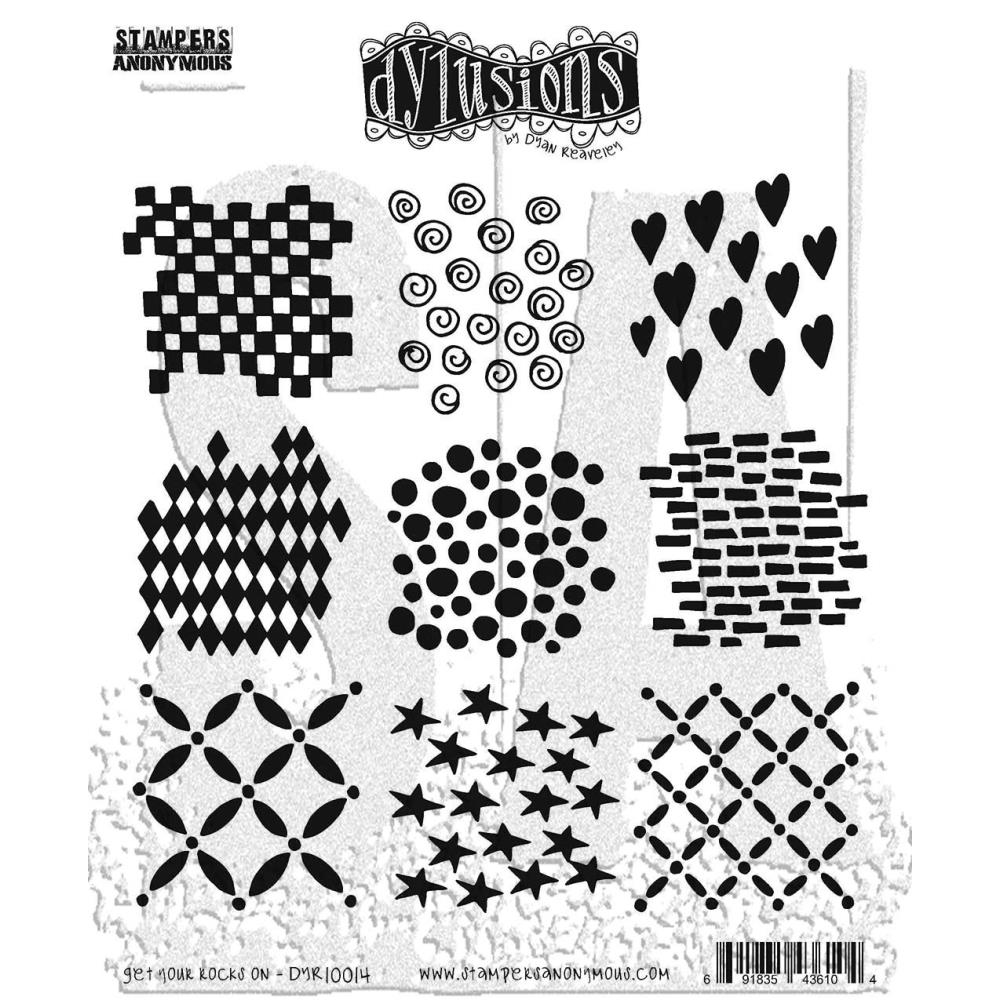 Dyan Reaveleys Dylusions Cling Stamp Collections - Get Your Rocks On