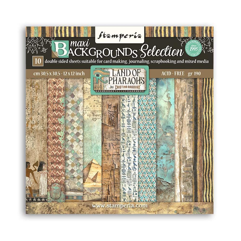 Stamperia Maxi Backgrounds Selection Double-Sided Paper Pad - 12x12 - Fortune