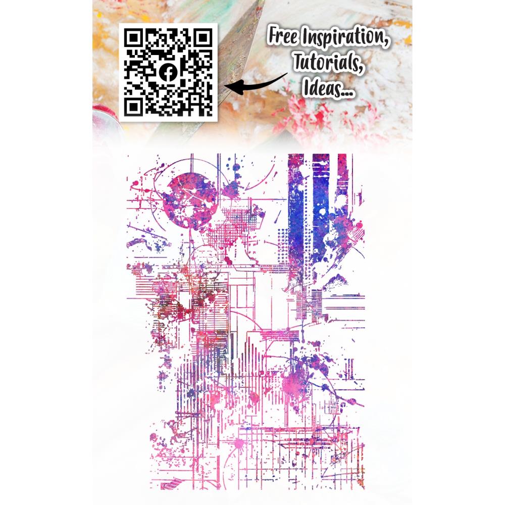 AALL And Create A7 Photopolymer Clear Stamp Set - Spherical Textual