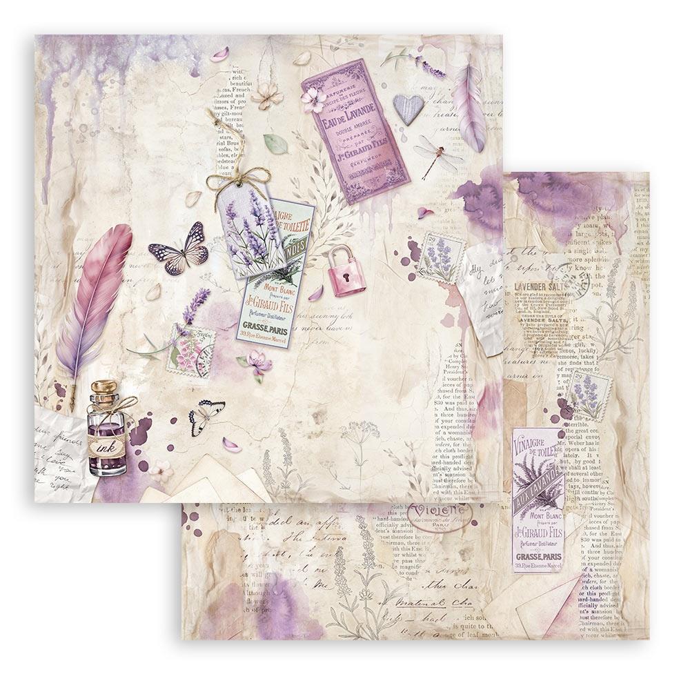 Stamperia Double-Sided Paper Pad 12x12 - Lavender
