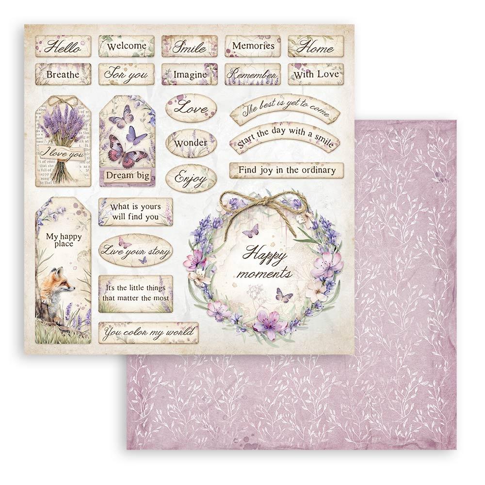 Stamperia Double-Sided Paper Pad 12x12 - Lavender