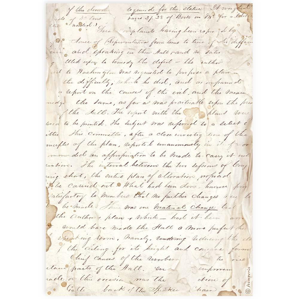 Stamperia Rice Paper Sheet A4 - Handmade Letter
