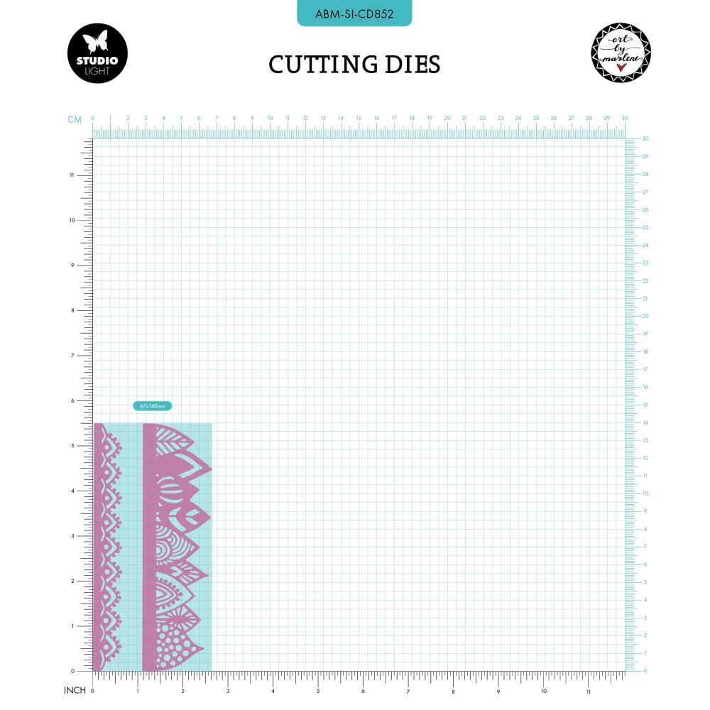 Art By Marlene Signature Collection Cutting Die - NR. 852 Border Primitives
