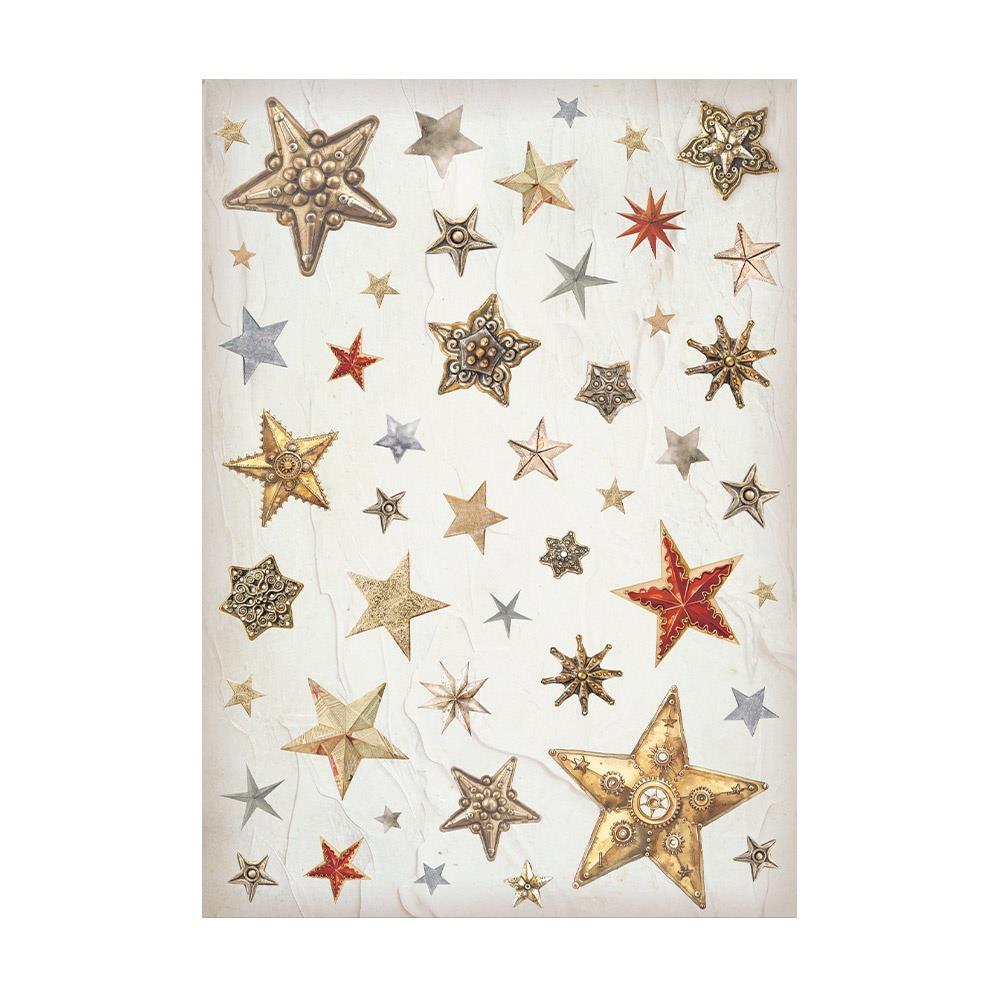 Stamperia Rice Paper Sheets A6 - Gear Up For Christmas 8pk