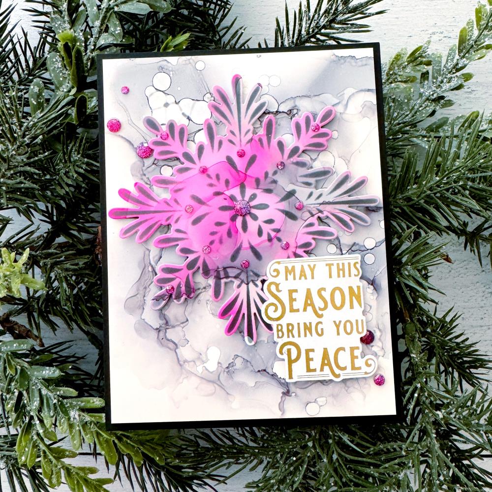 Pinkfresh Studio Clear Stamp Set - Holiday Greetings Sentiments