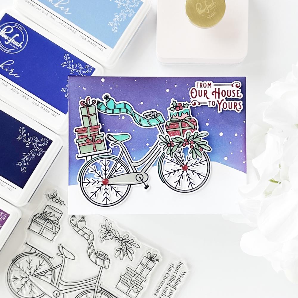 Pinkfresh Studio Clear Stamp Set - Holiday Greetings Sentiments