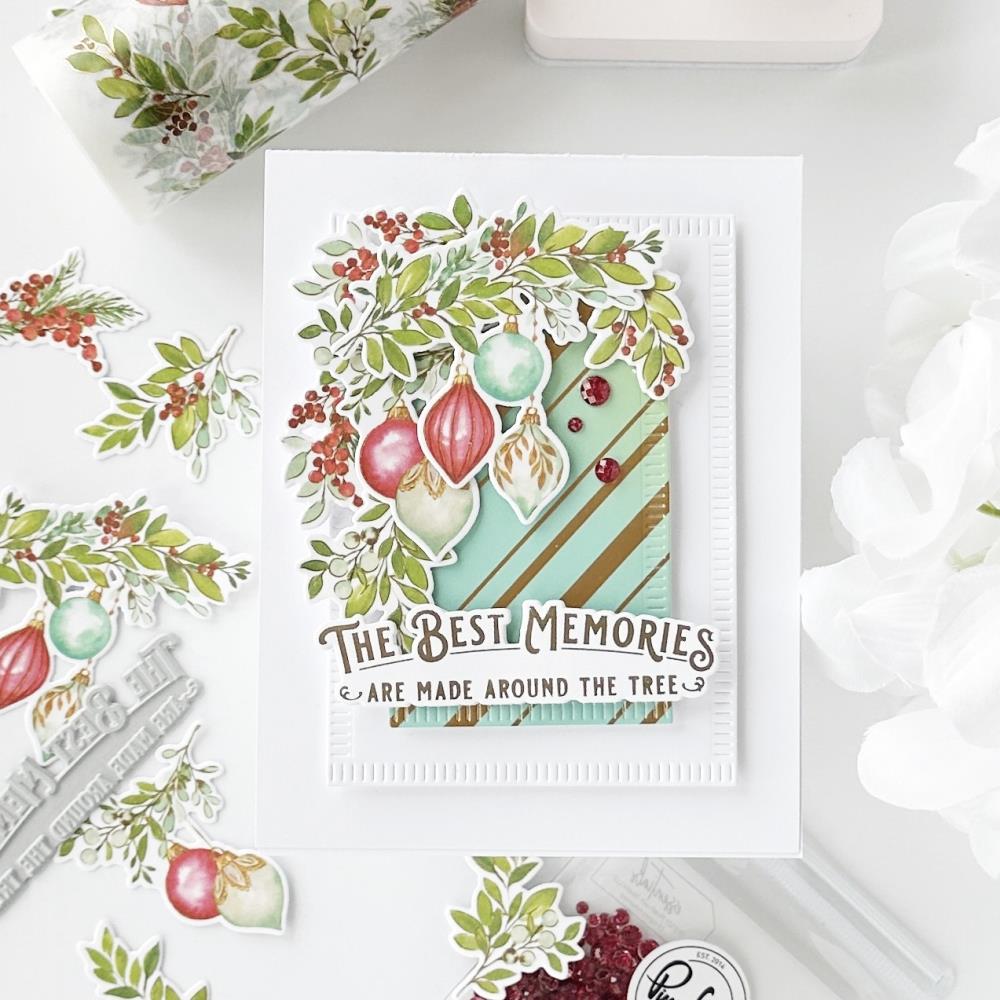 Pinkfresh Studio Die - Holiday Greetings Sentiments
