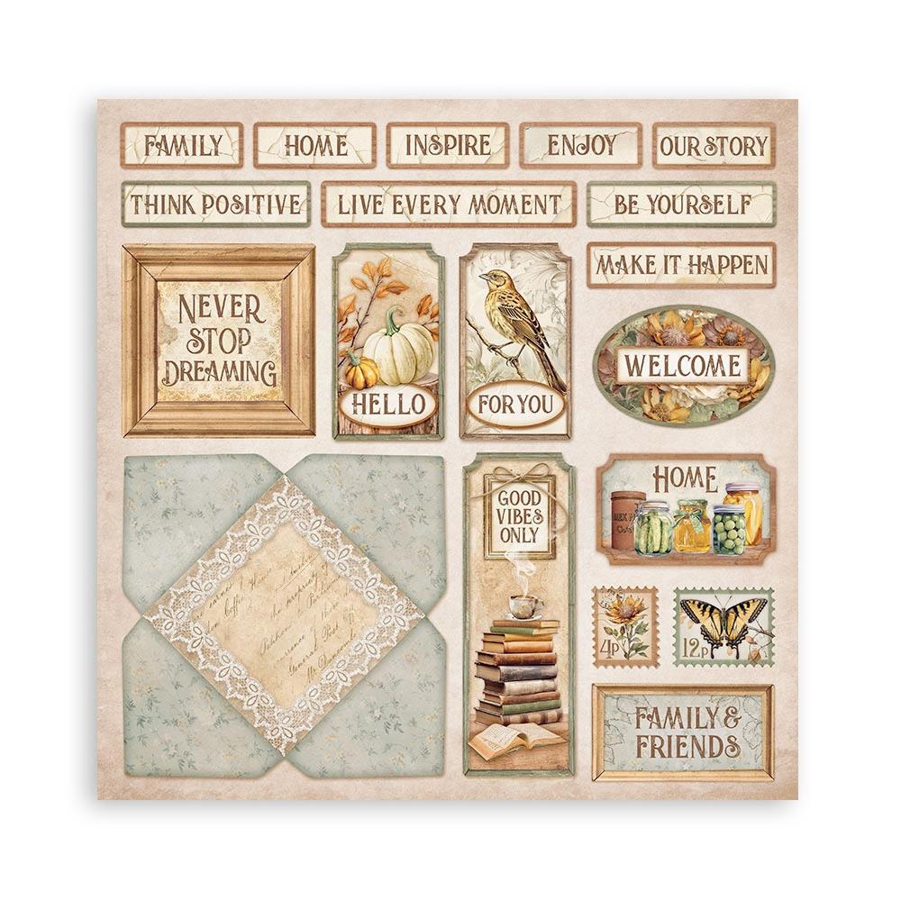 Stamperia Single-Sided Paper Pad 12x12 - Golden Harmony