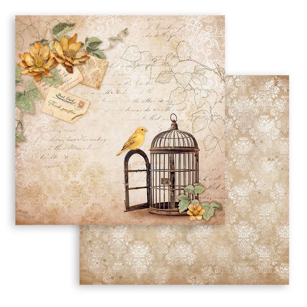 Stamperia Double-Sided Paper Pad 8x8 - Golden Harmony