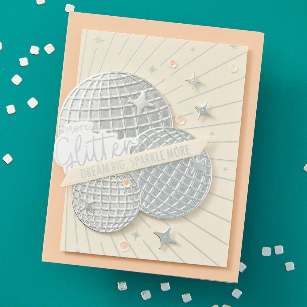 Spellbinders Glimmer Hot Foil Plate & Die - Sparkle Background Shine Bright