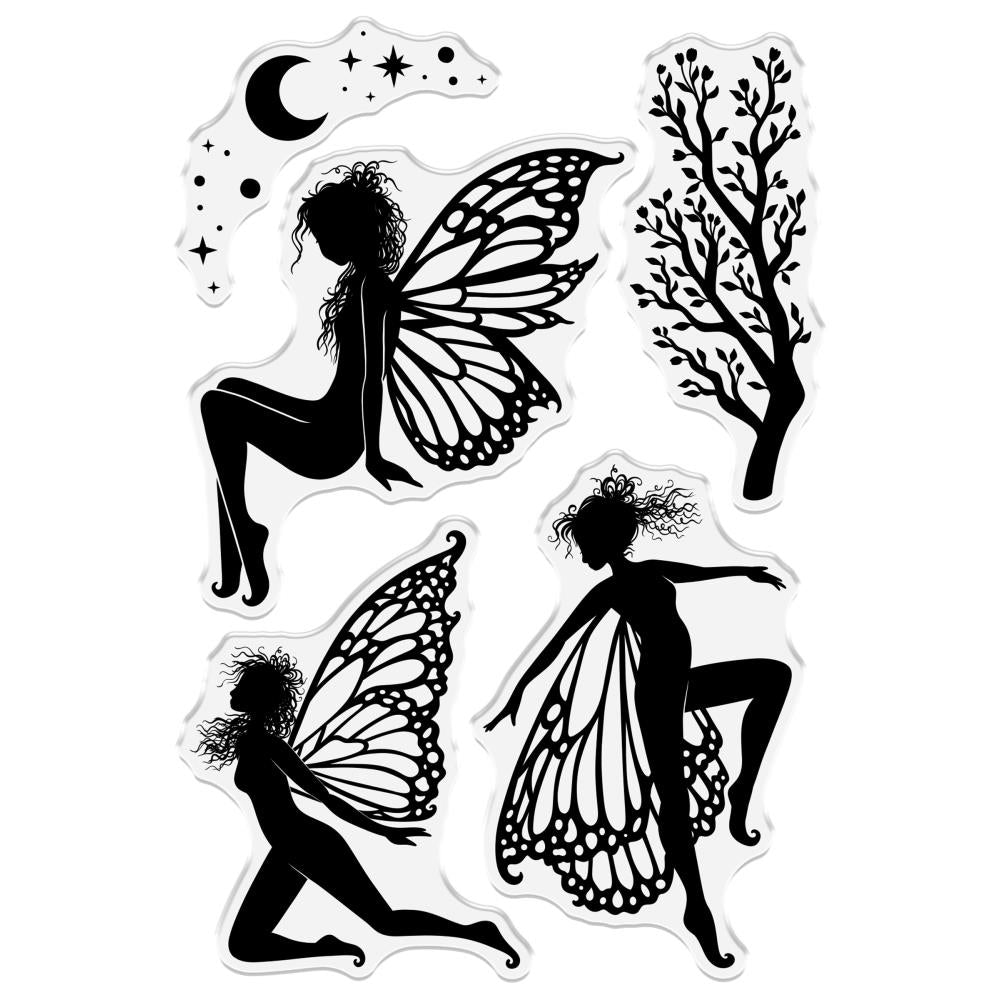 Sara Signature Fairy Glade Stamp - Fluttering Fairies
