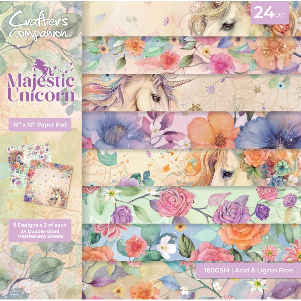 Crafters Companion Paper Pad 12x12 - Majestic Unicorn