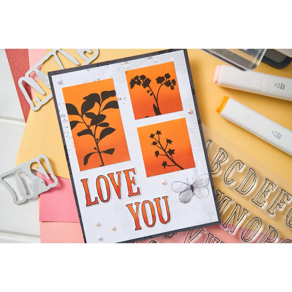 Sizzix Framelits Stamp Set By 49 & Market -  Fine Stems02