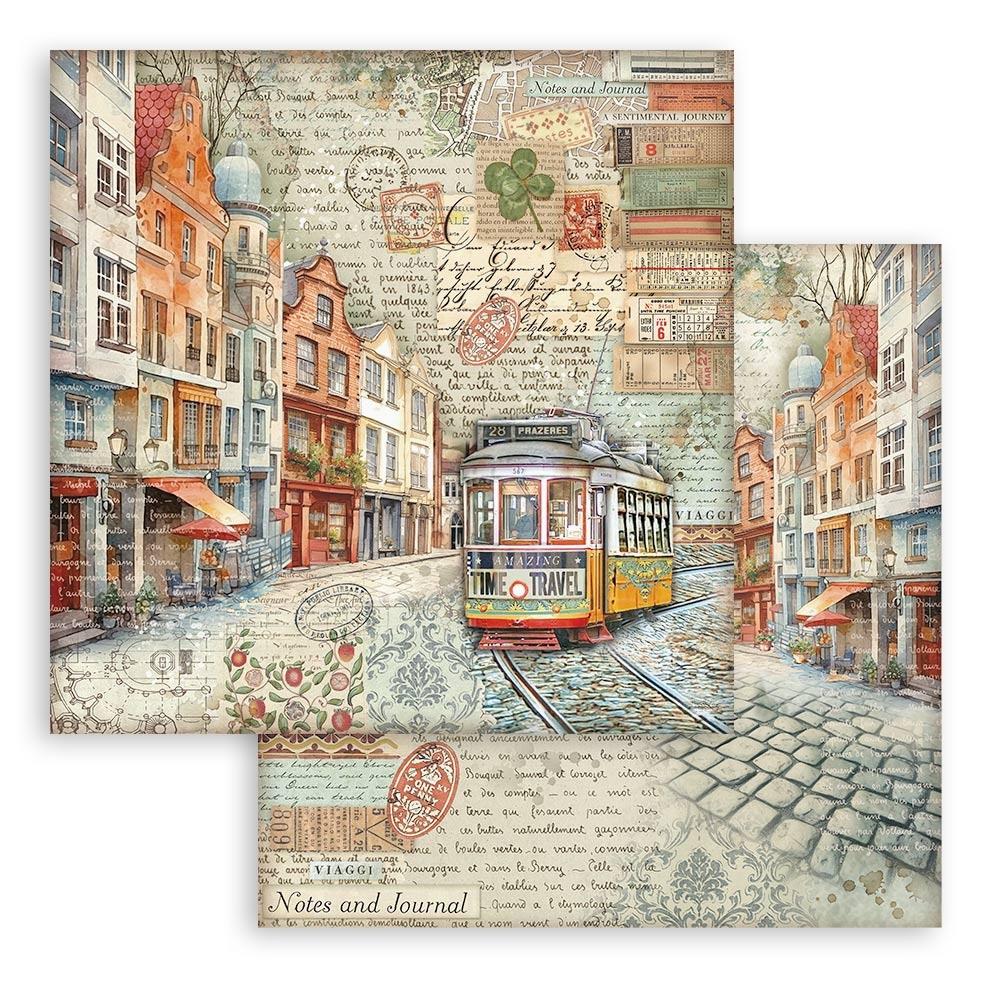 Stamperia Double-Sided Paper Pad 8x8 - Art Of Travelling