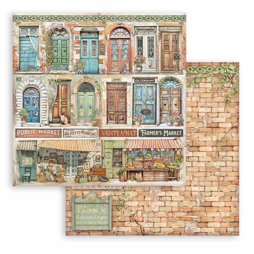 Stamperia Double-Sided Paper Pad 8x8 - Art Of Travelling