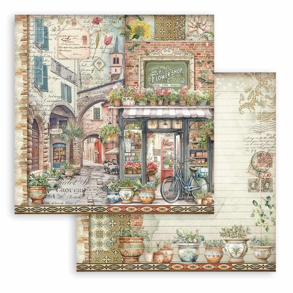 Stamperia Double-Sided Paper Pad 8x8 - Art Of Travelling