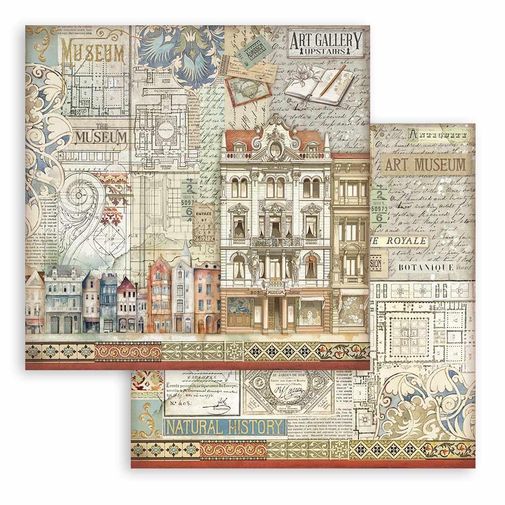 Stamperia Double-Sided Paper Pad 8x8 - Art Of Travelling