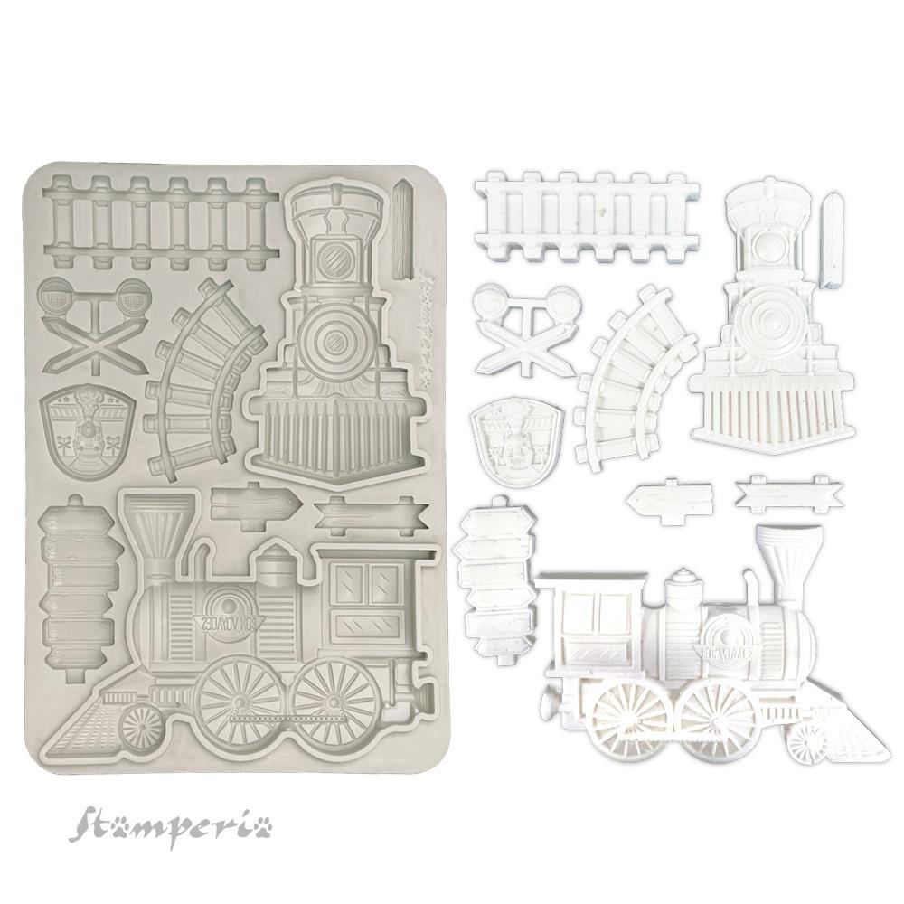 Stamperia Silicone Mould A5 - Art Of Travelling Train