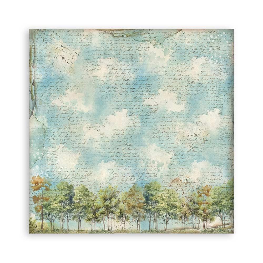 Stamperia Single-Sided Paper Pad 8x8 - Art Of Travelling