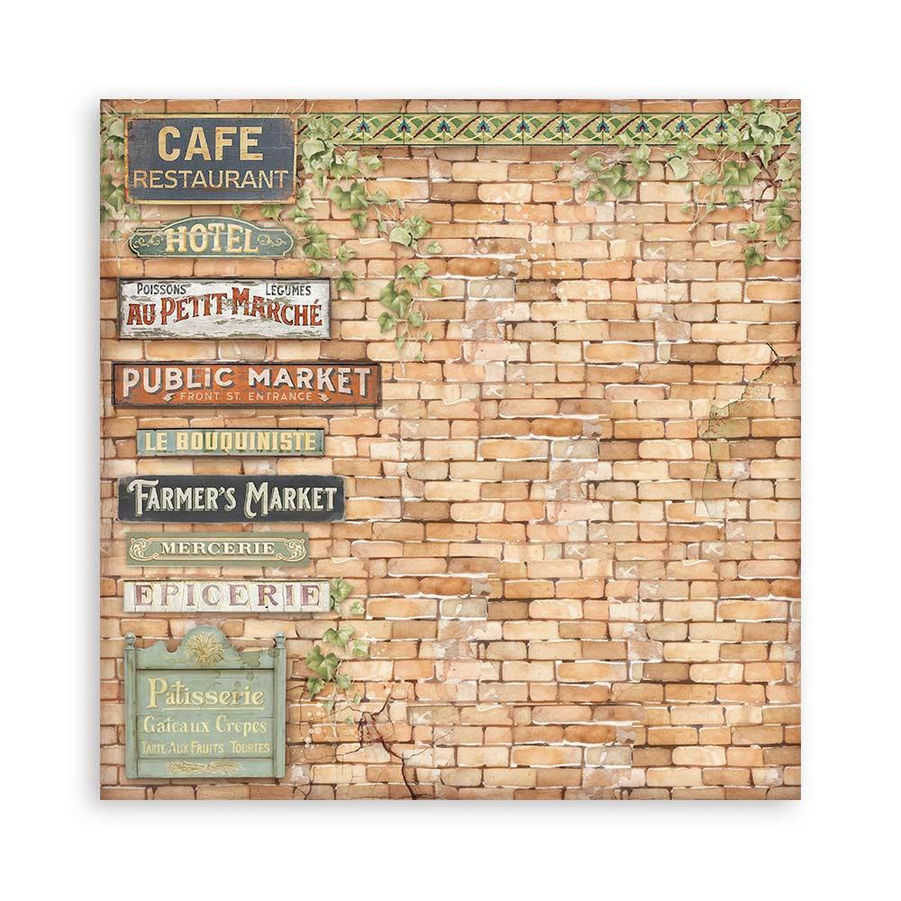 Stamperia Single-Sided Paper Pad 8x8 - Art Of Travelling