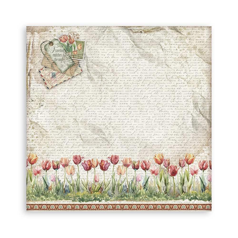 Stamperia Single-Sided Paper Pad 8x8 - Art Of Travelling