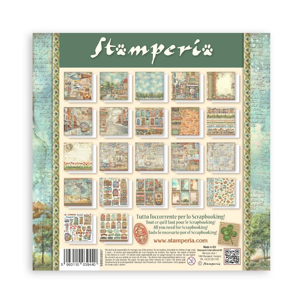 Stamperia Single-Sided Paper Pad 8x8 - Art Of Travelling