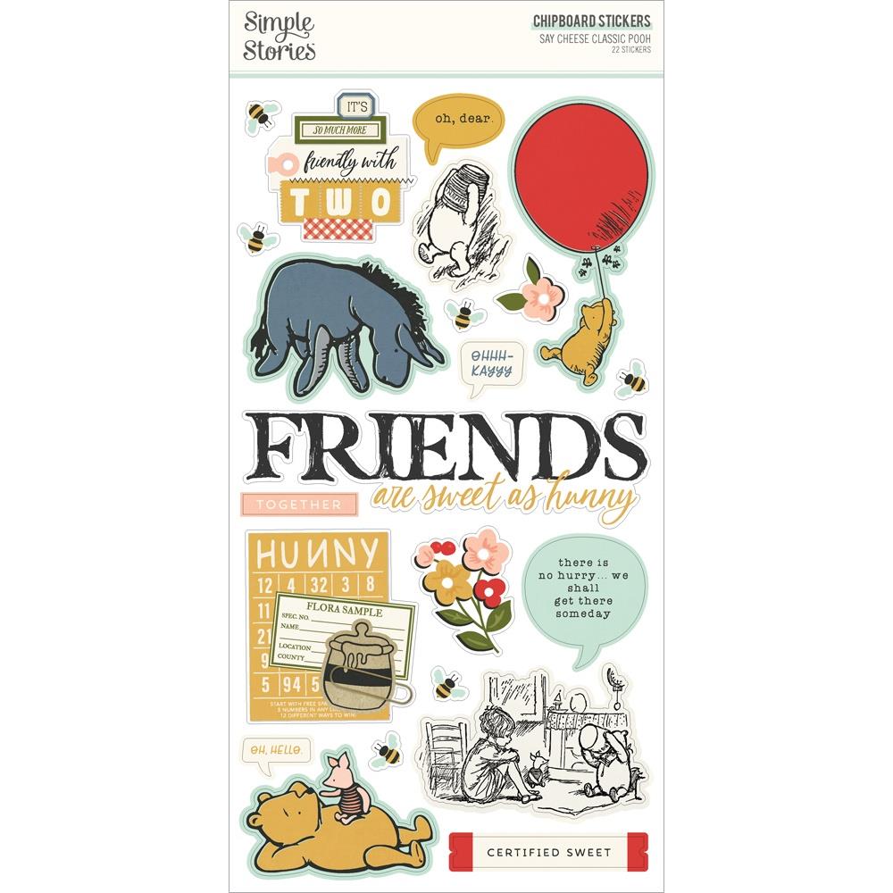 Simple Stories - Say Cheese Classic Pooh Chipboard Stickers