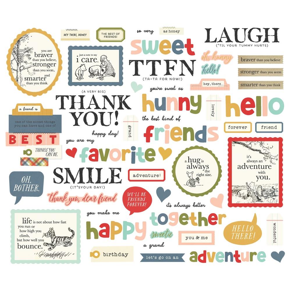 Simple Stories Say Cheese Classic Pooh Sentiment Bits & Pieces