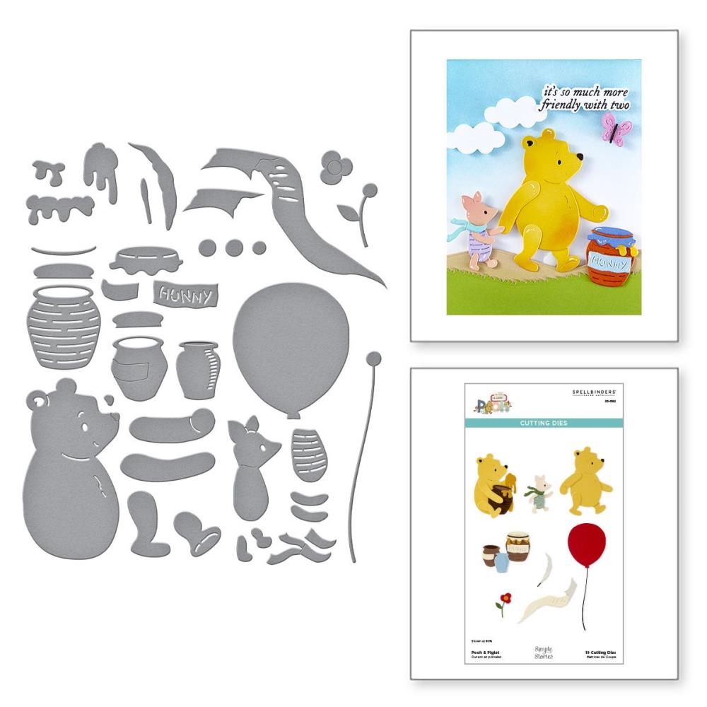 Spellbinders Etched Dies Say Cheese Classic Pooh - Pooh & Piglet