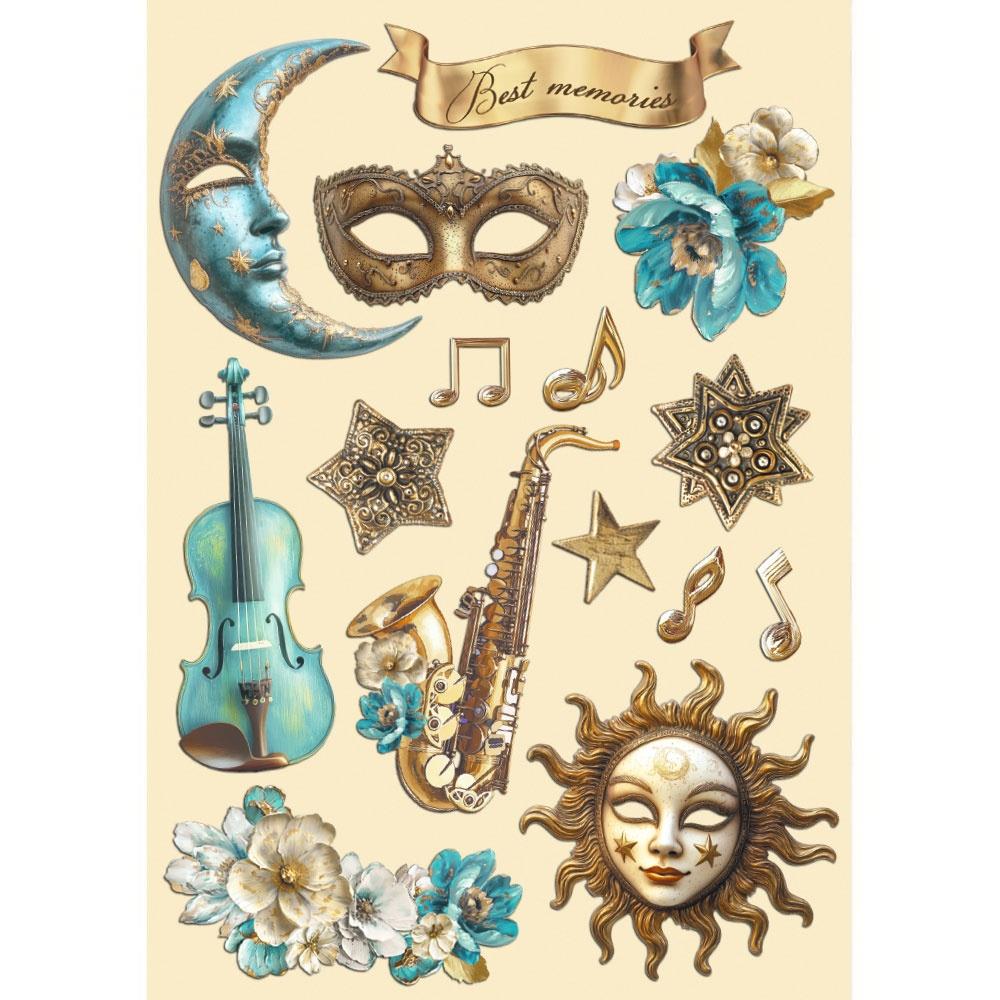 Stamperia Wooden Shapes A5 - Masquerade