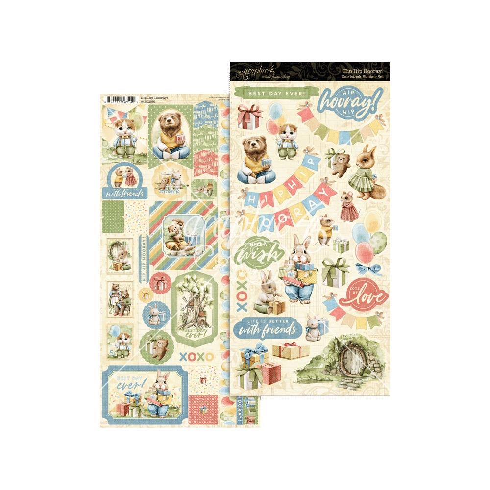 Graphic 45 Cardstock Stickers - Hip Hip Hooray