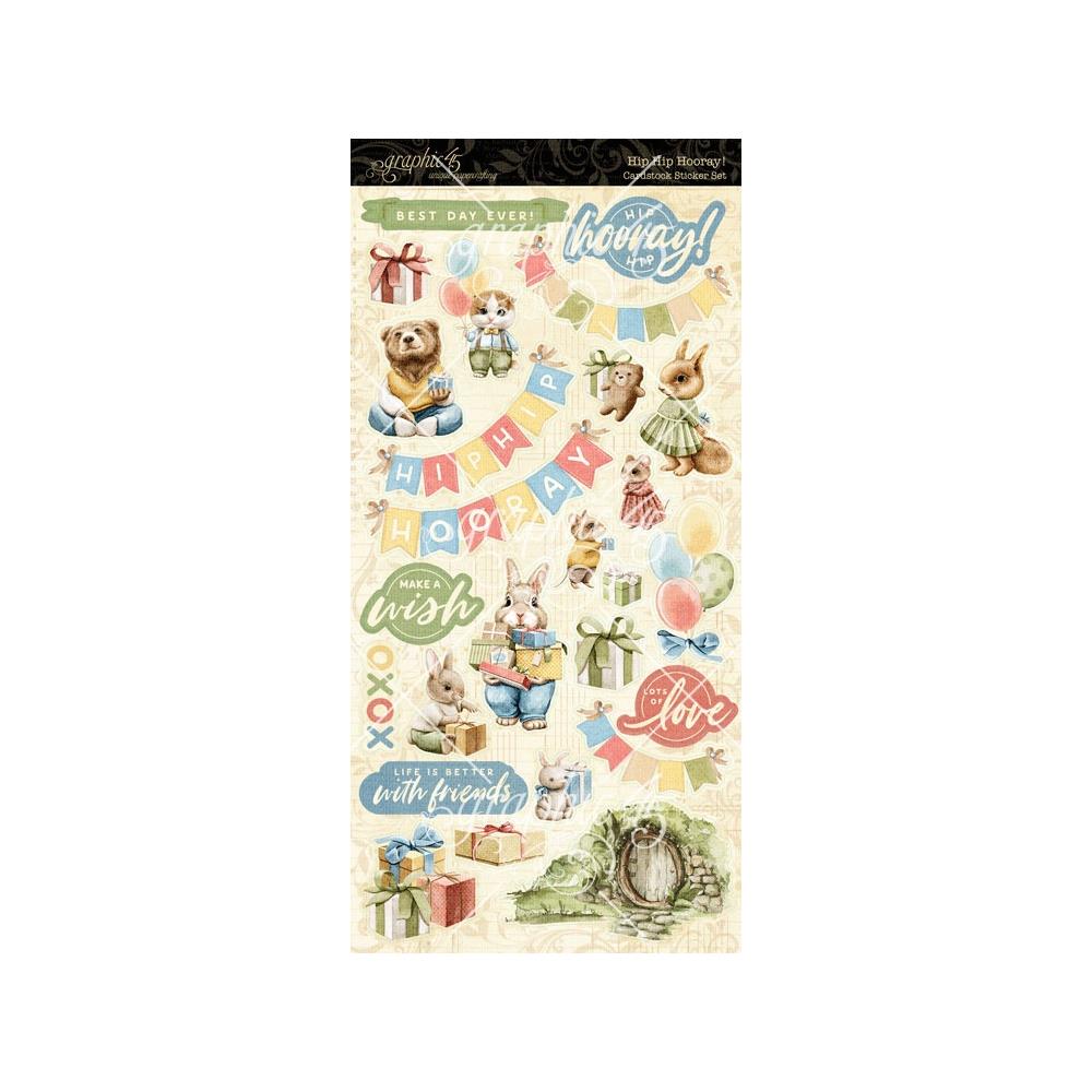 Graphic 45 Cardstock Stickers - Hip Hip Hooray