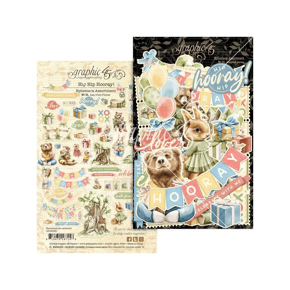 Graphic 45 Ephemera Ephemera Set - Hip Hip Hooray