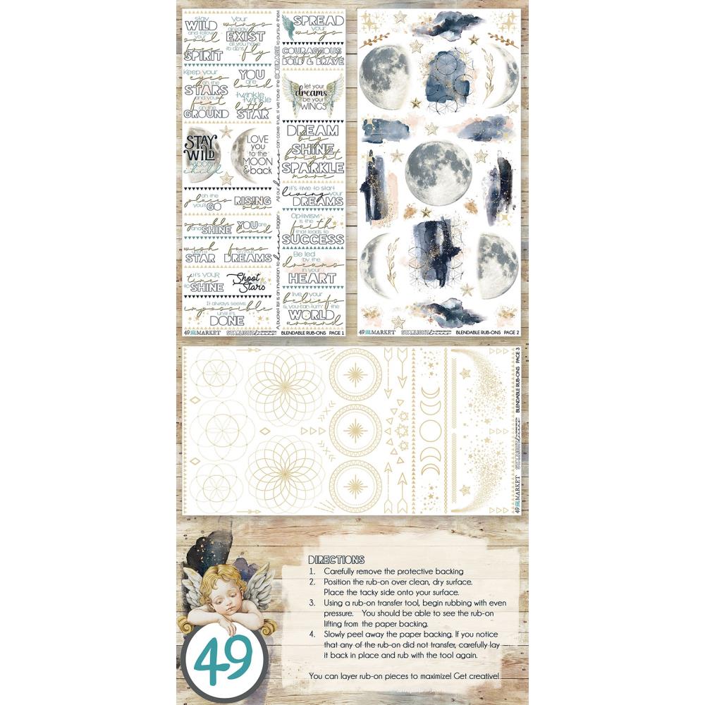 49 And Market Rub-On Transfer Set - Starlight Dreams Blendable