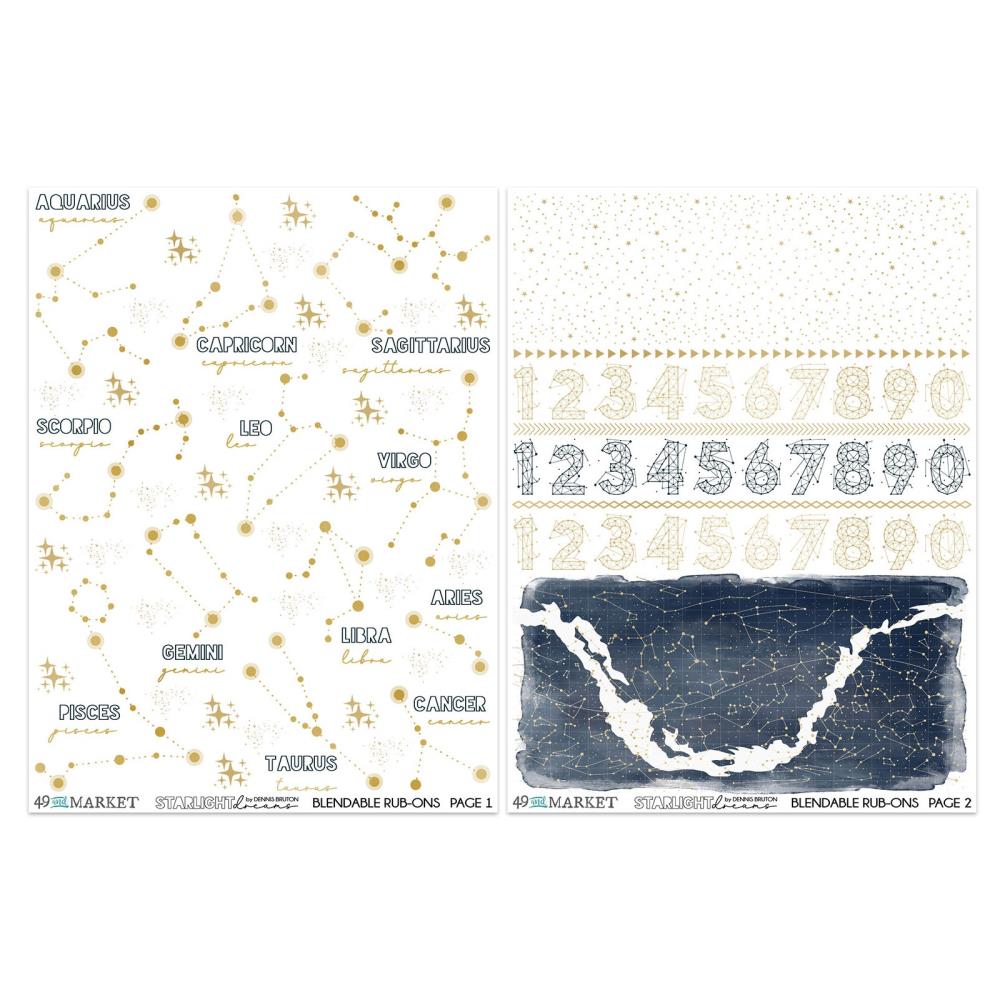 49 And Market Rub-On Transfer Set - Starlight Dreams