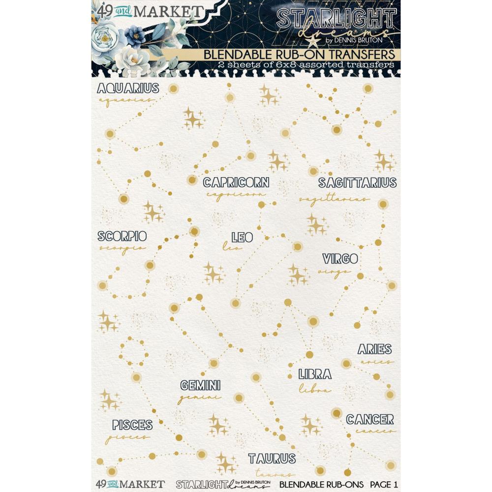 49 And Market Rub-On Transfer Set - Starlight Dreams