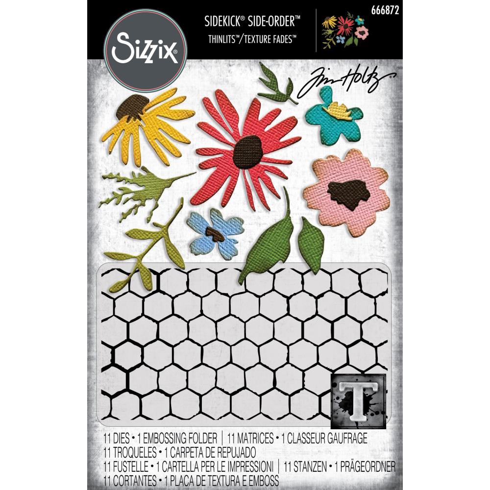 Sizzix Thinlits Dies By Tim Holtz - Vault Side-Order Floristry