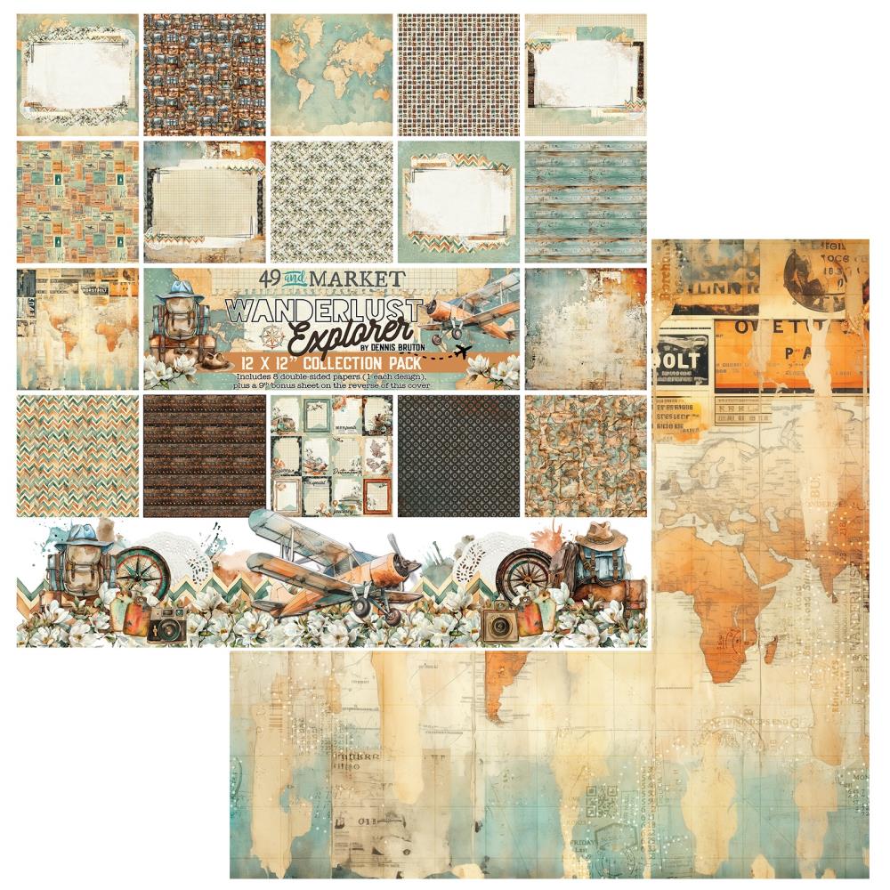 49 And Market Collection Pack 12X12 - Wanderlust Exporer