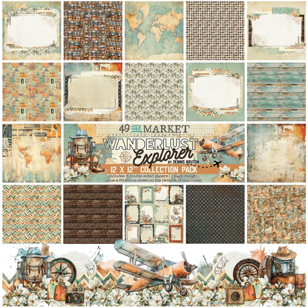 49 And Market Collection Pack 12X12 - Wanderlust Exporer