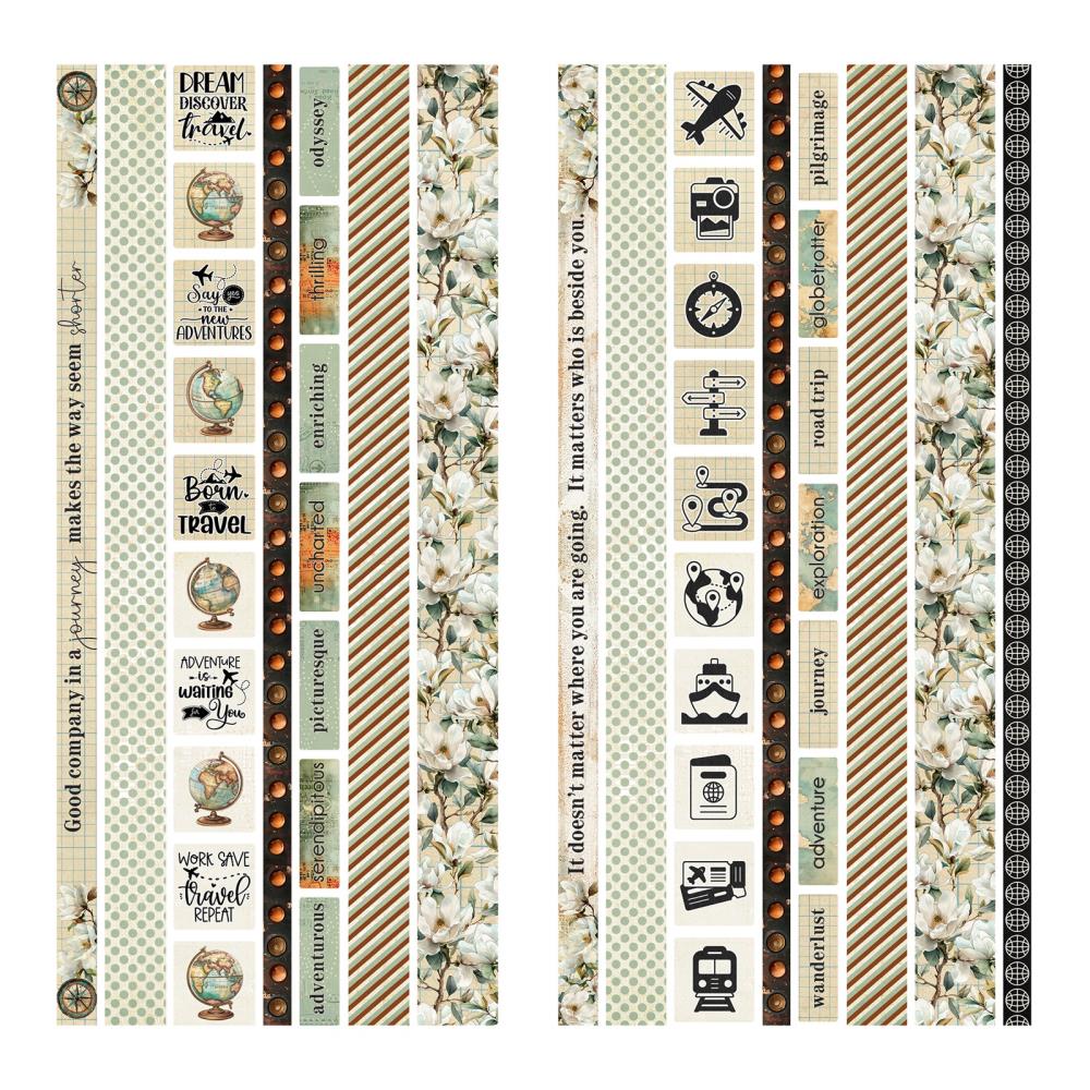 49 And Market Washi Tape Sheets - Wanderlust Explorer